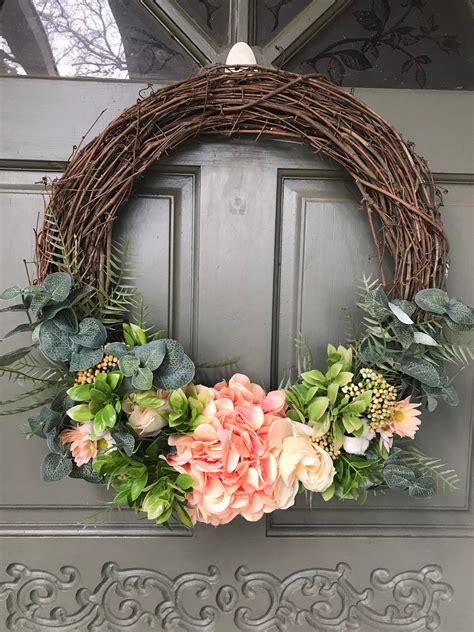 front door grapevine wreaths|grapevine spring wreaths for front door.